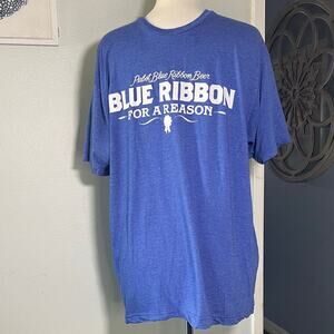 Pabst Blue Ribbon Men's Blue Graphic Tee